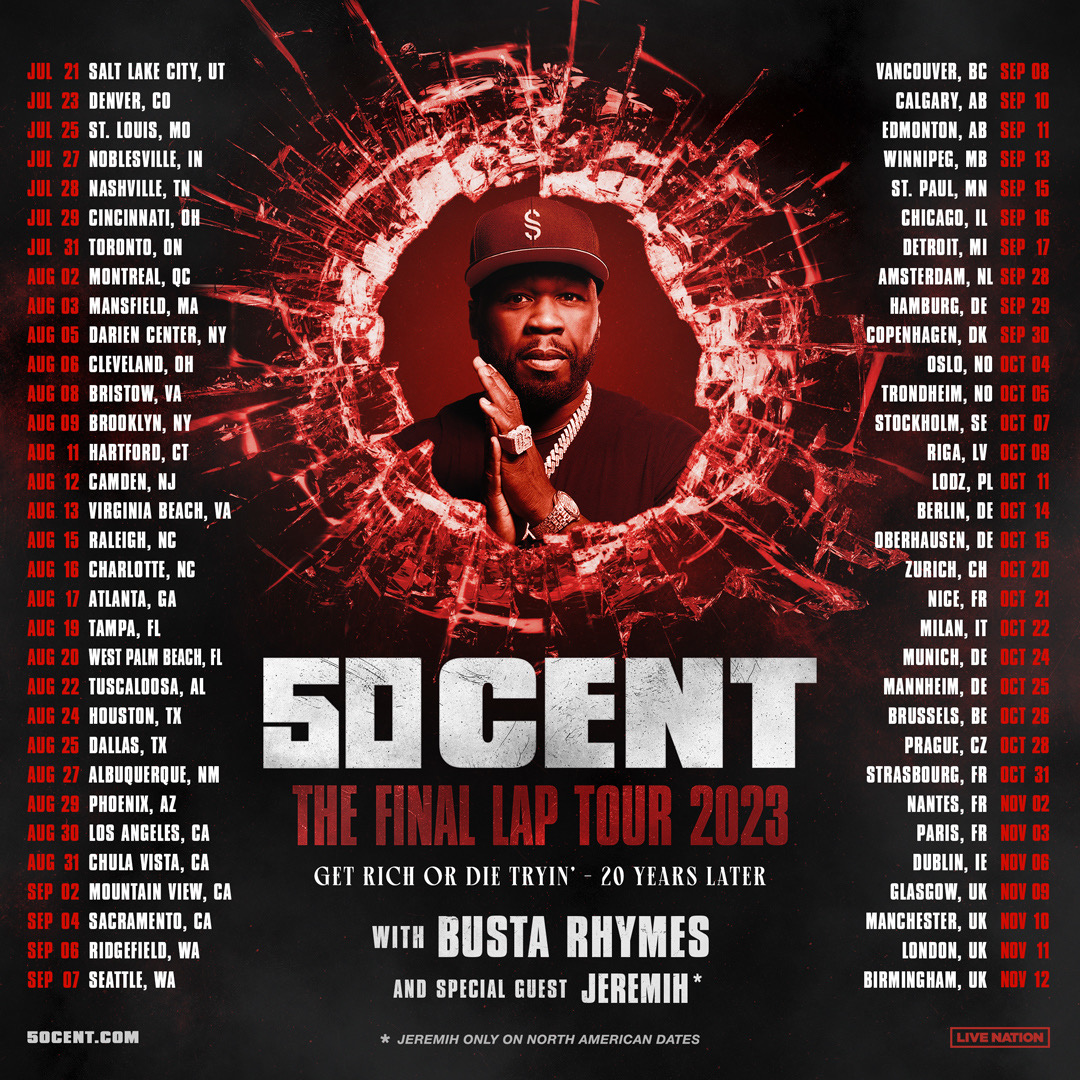 50 Cent “The Final Lap Tour” 2023 admat