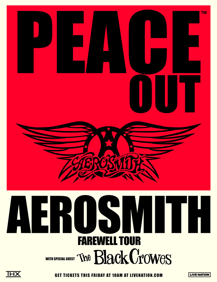 Aerosmith Peace Out tour poster