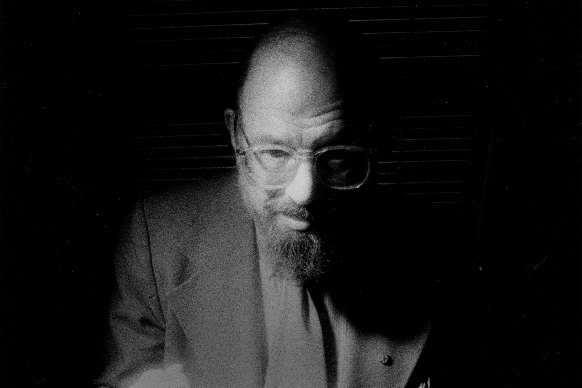 Allen Ginsberg, photo by Macioce (1984, Ginsberg at his East Village NYC Home)