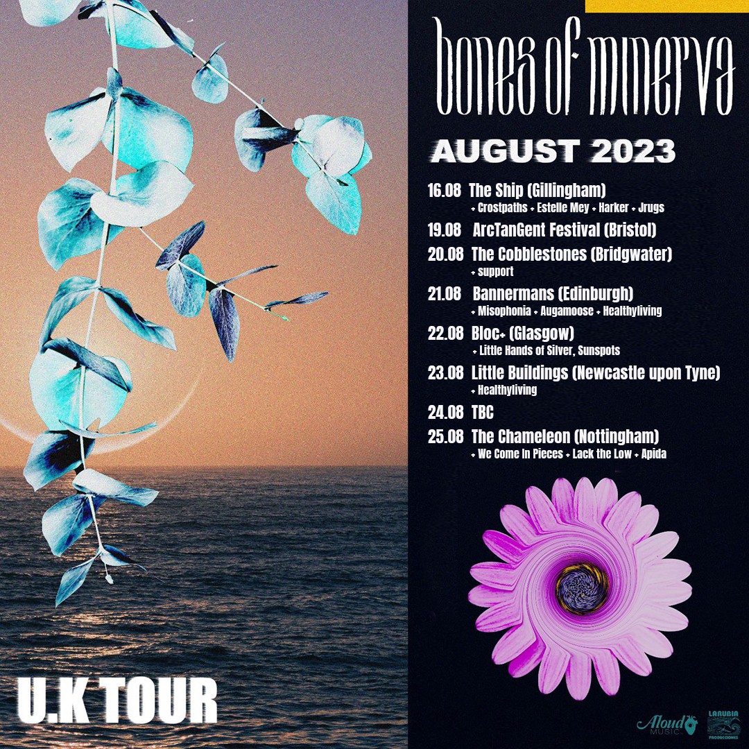 Bones of Minerva Aug 2023 UK tour poster