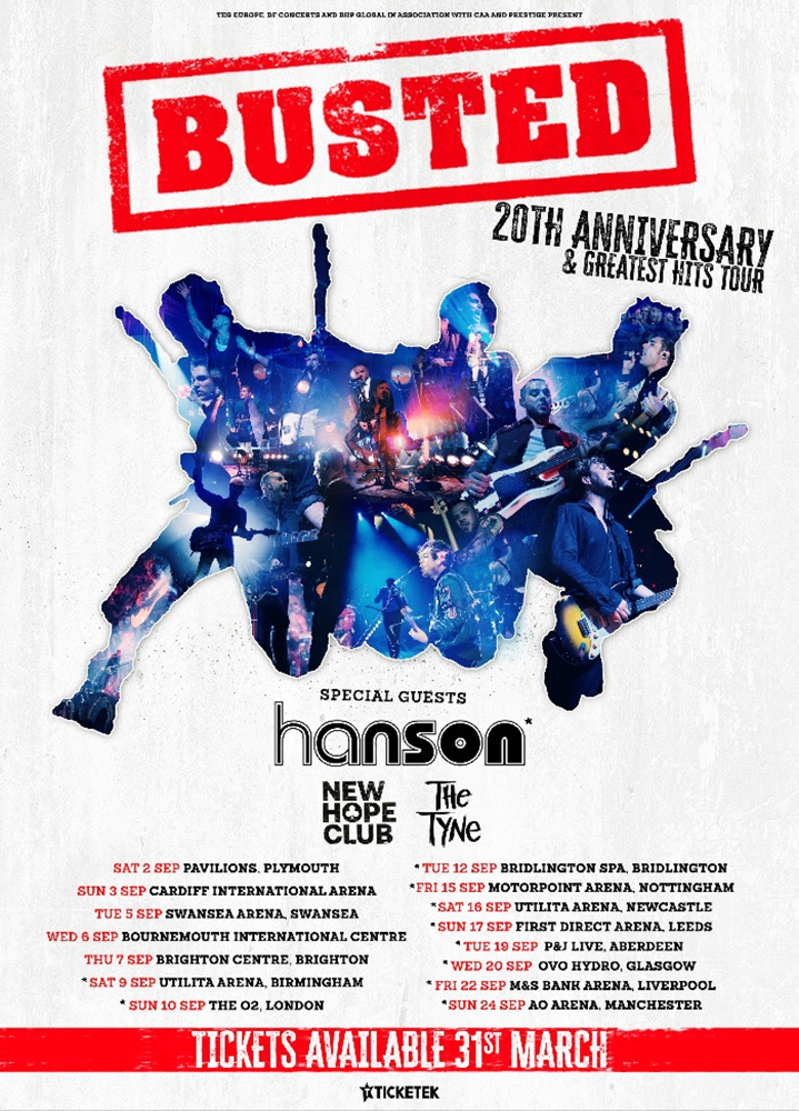 Busted 2023 Tour Poster