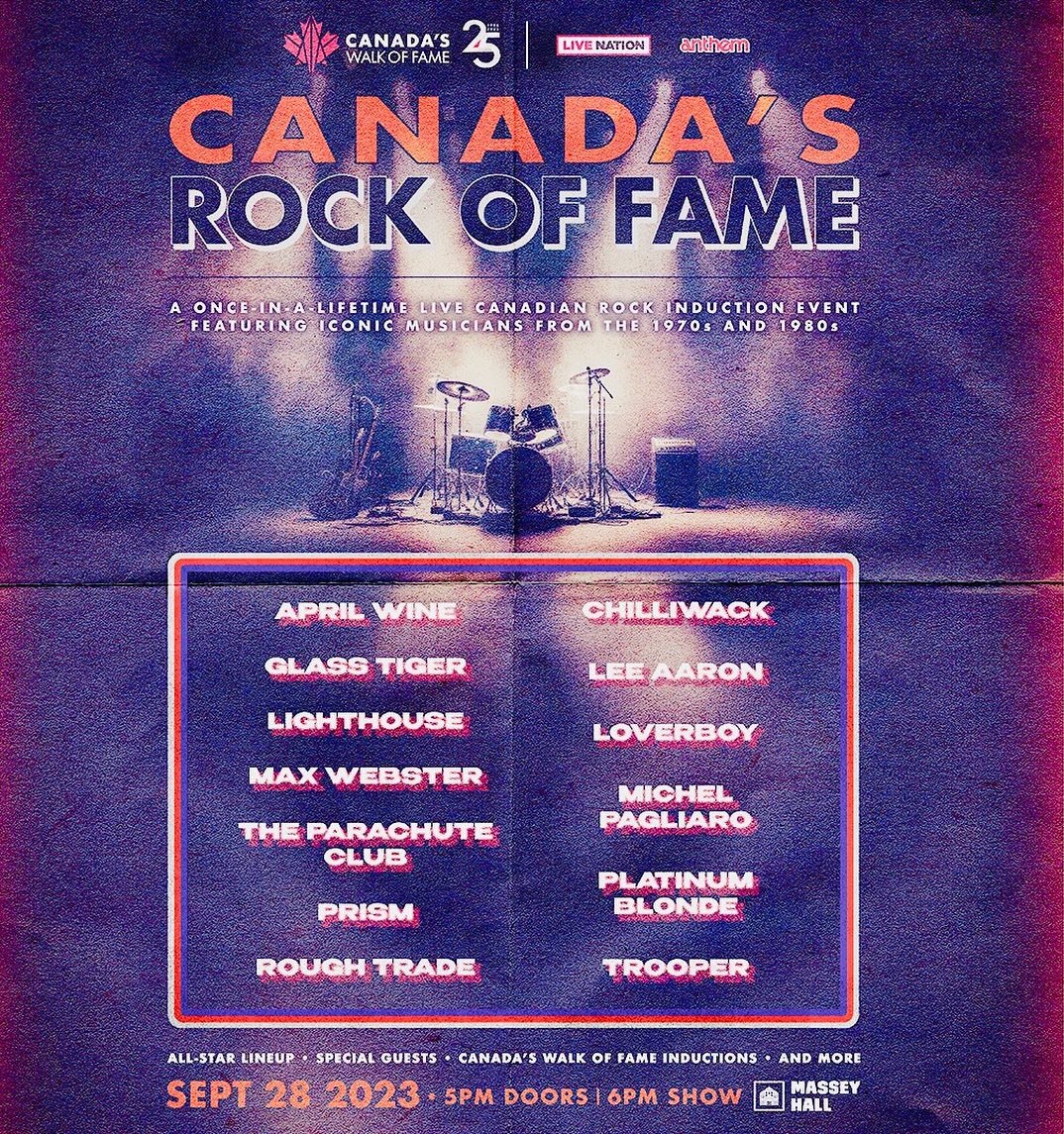 Canada Rock of Fame at Massey Hall on Sep 28, 2023 poster