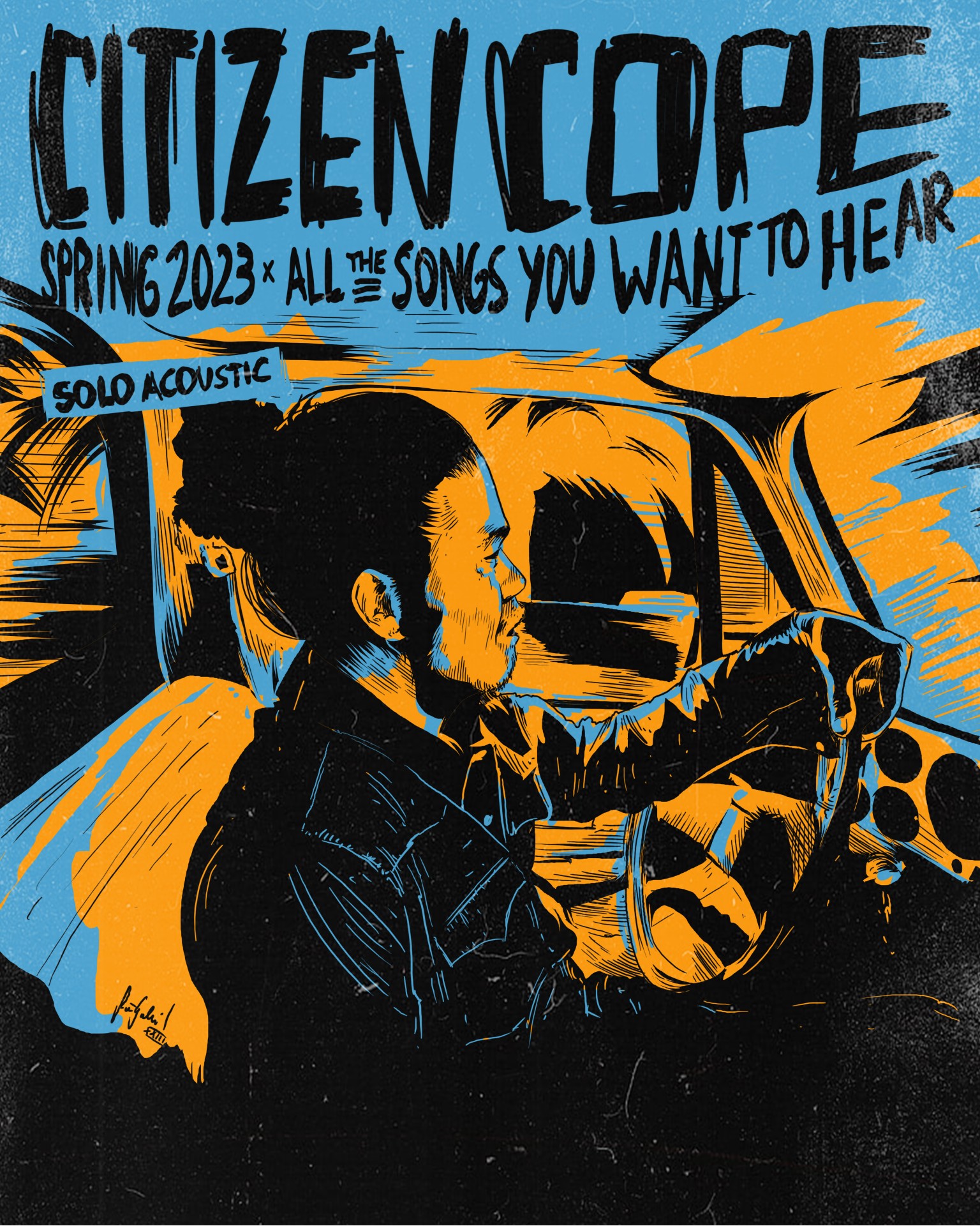 Citizen Cope Spring 2023 Tour Poster