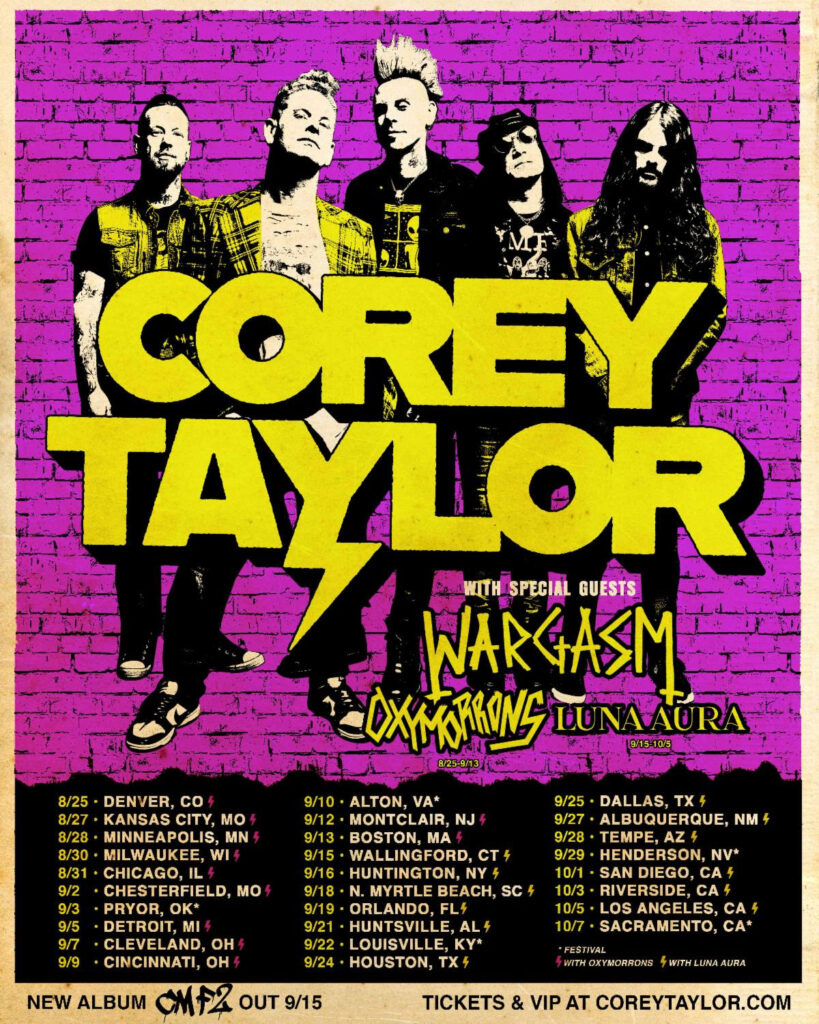 Corey Taylor Drops “Beyond” Single; ‘CMF2’ Album Details & US Tour