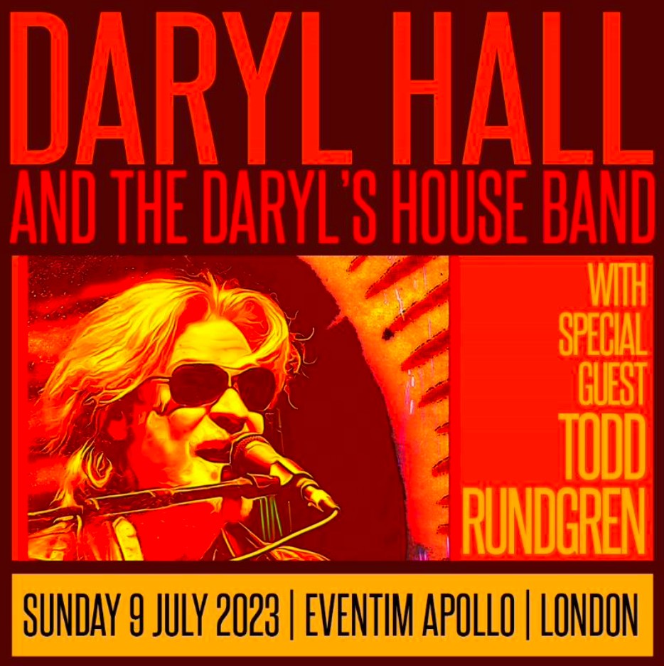 Daryl Hall London 2023 show flyer