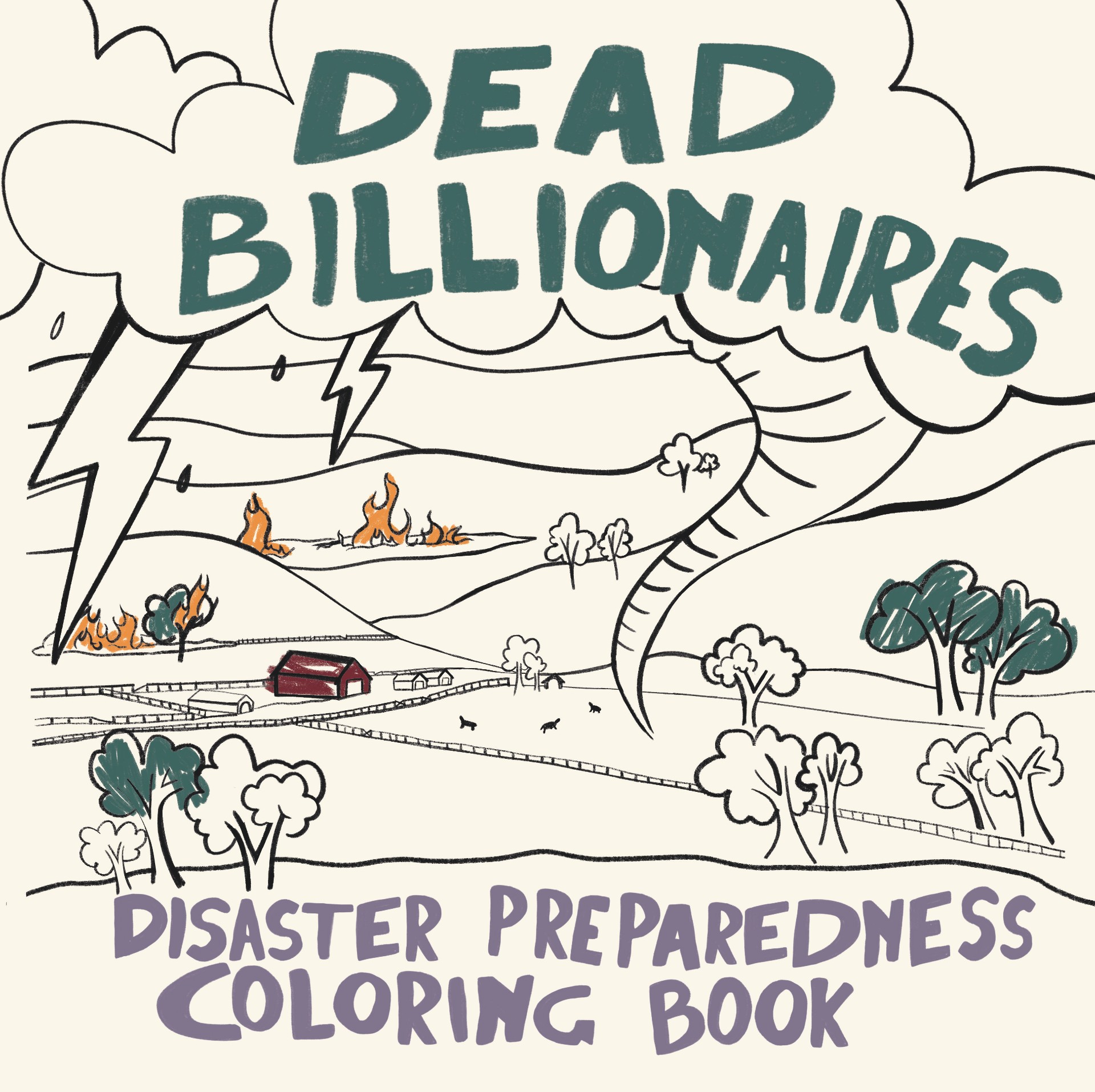 Dead Billionaires ‘Disaster Preparedness Coloring Book’ album artwork