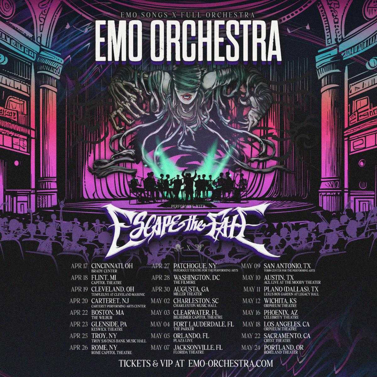 Emo Orchestra Spring 2024 Tour feat. Escape the Fate