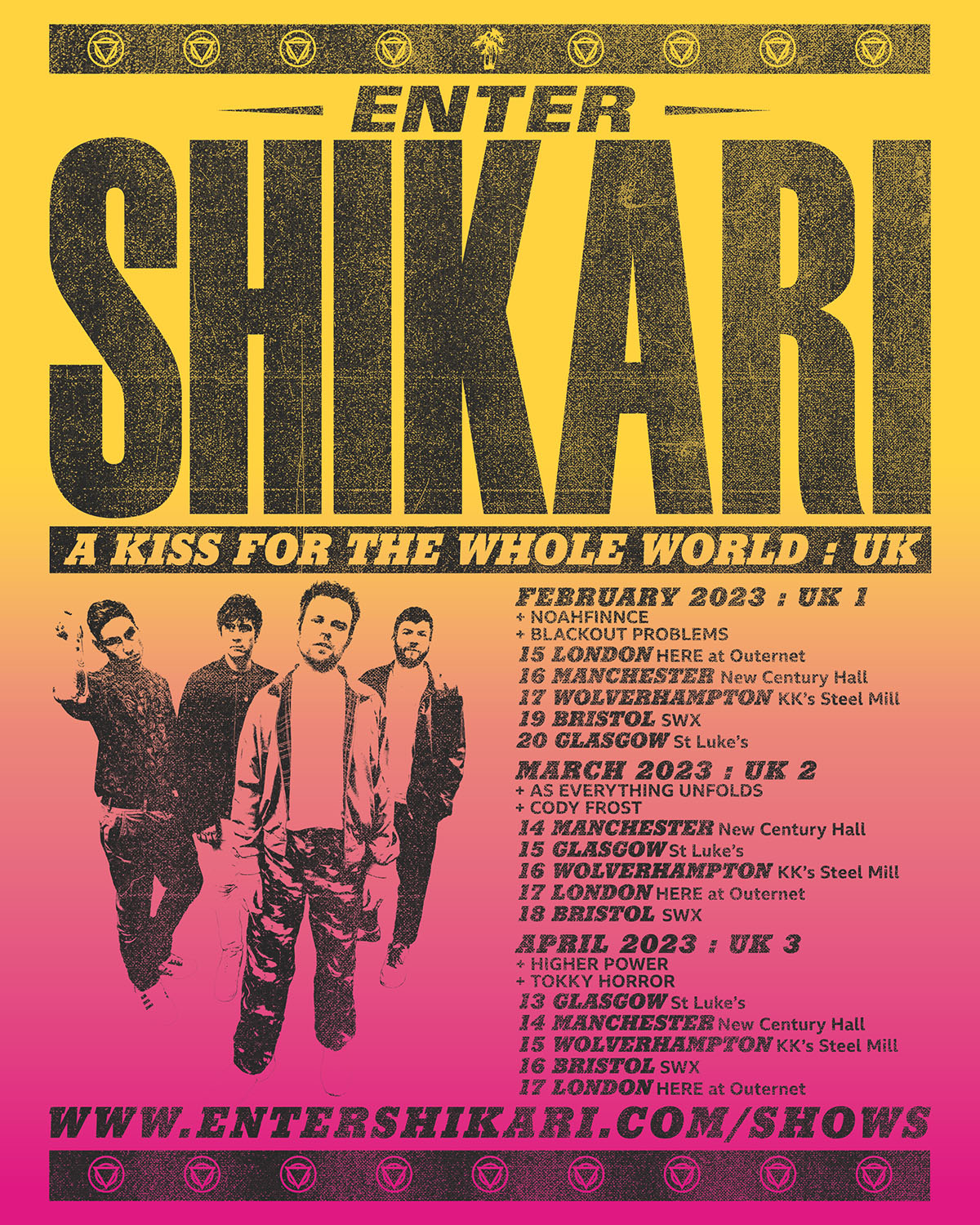 Enter Shikari 2023 'Residency' Tour Artwork