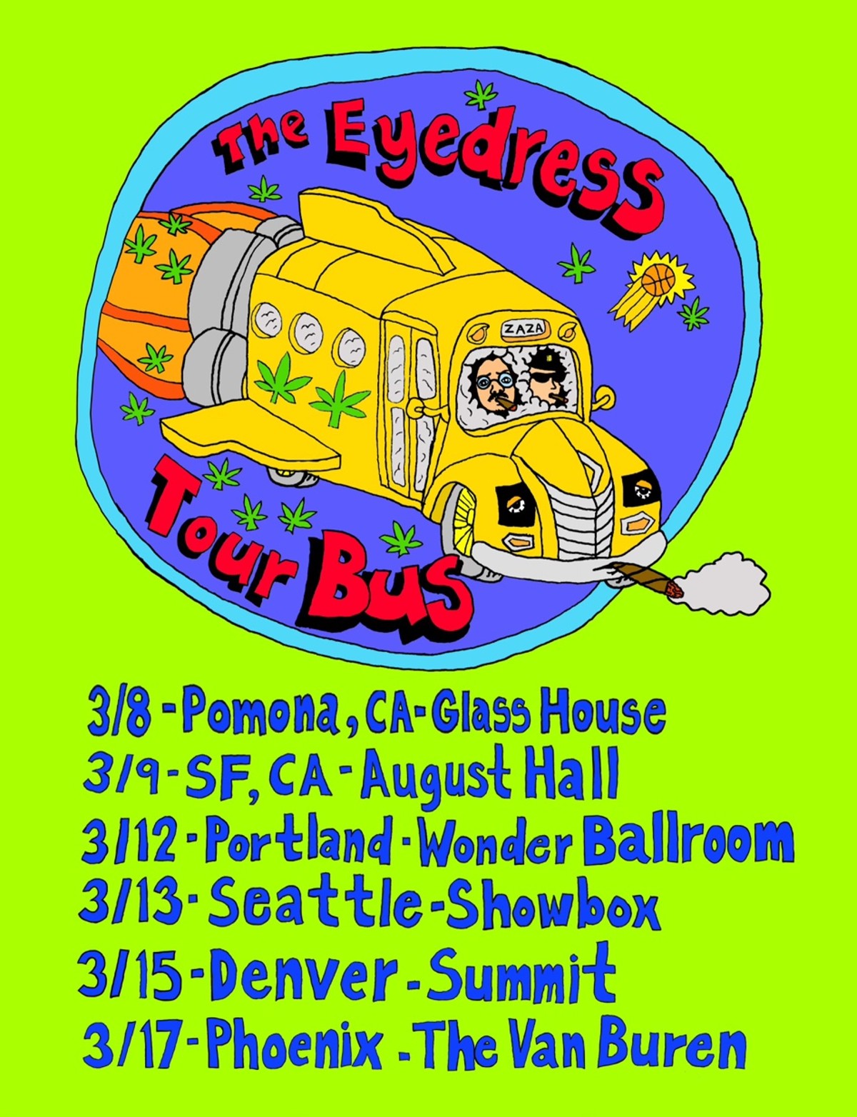“The Eyedress Tour Bus” tour poster