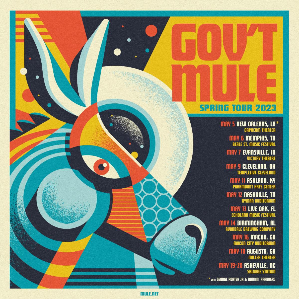 Gov’t Mule Spring 2023 Tour Poster