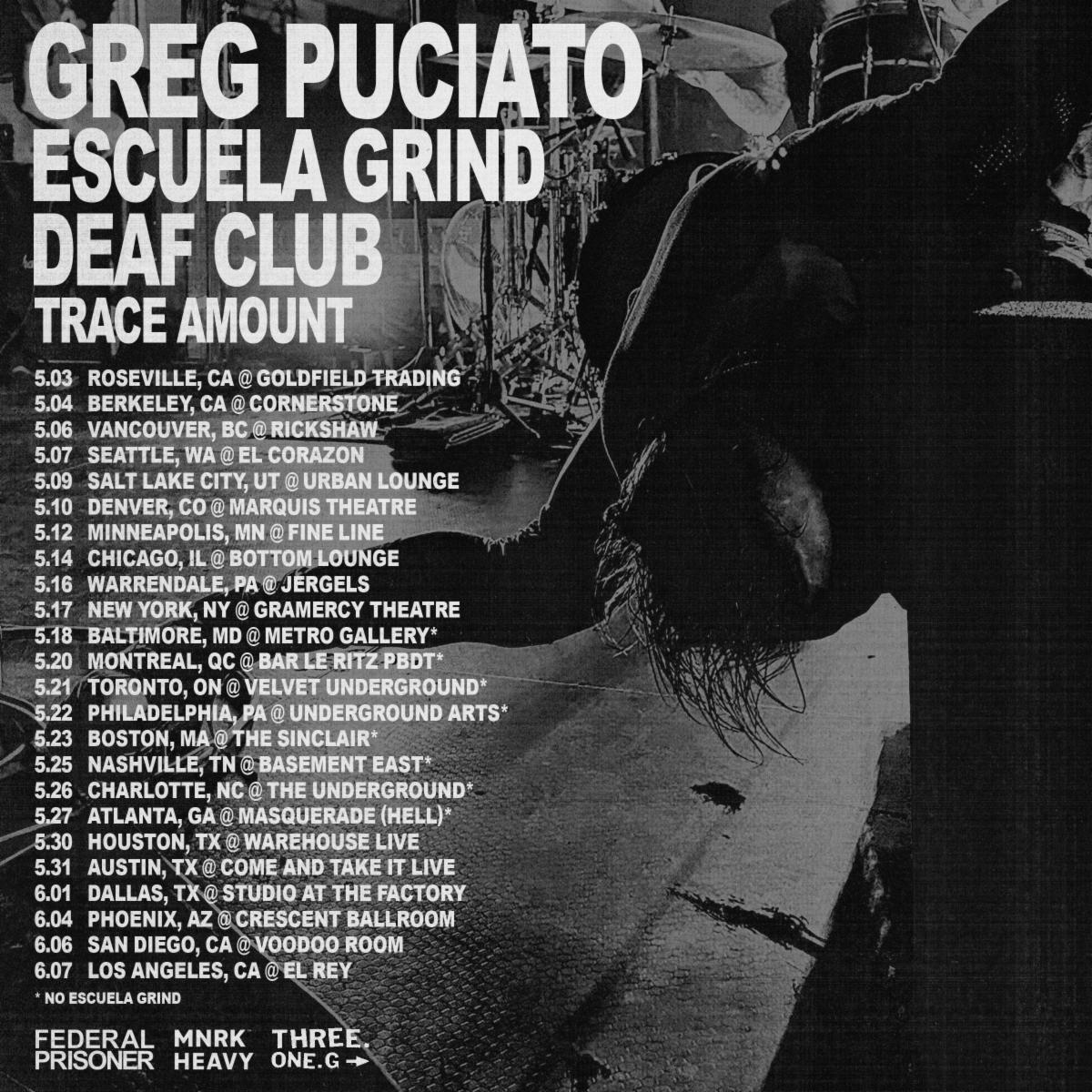 Greg Puciato 2023 tour poster