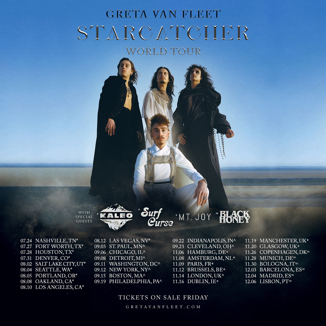 Greta Van Fleet “Starcatcher” 2023 tour poster
