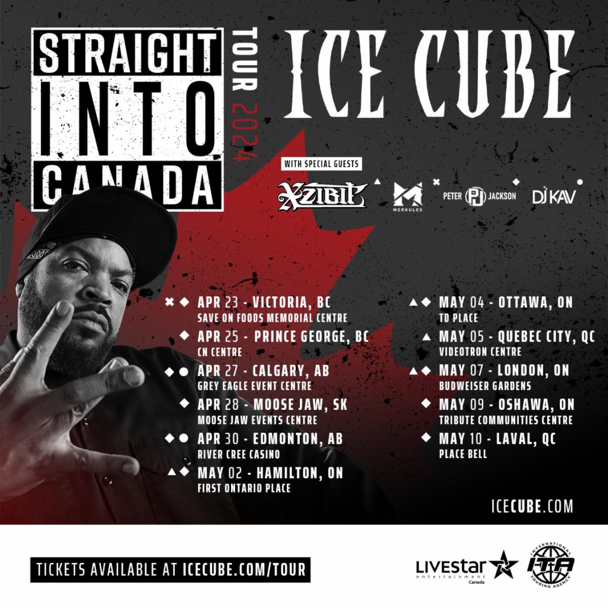 Ice Cube “Straight Into Canada” tour admat