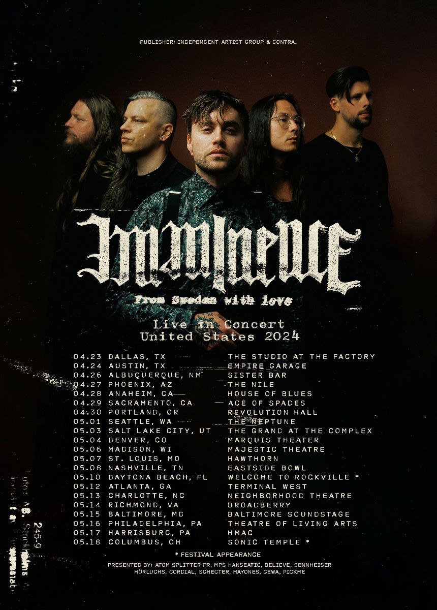 Imminence 2024 US tour flyer
