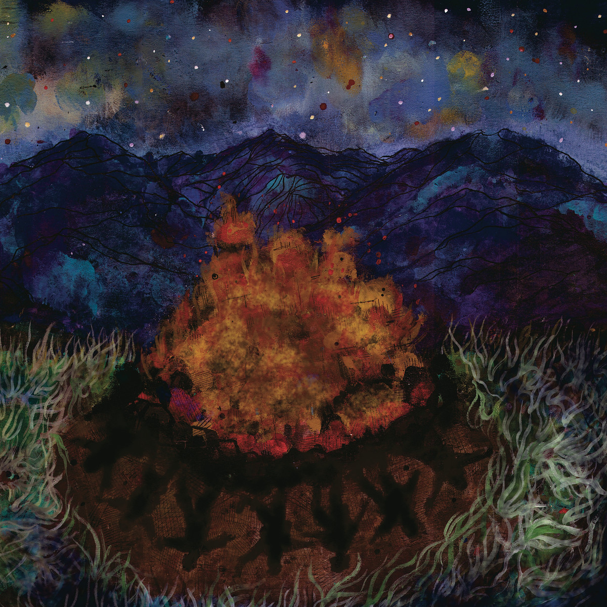 Infant Island ‘Obsidian Wreath’ album artwork