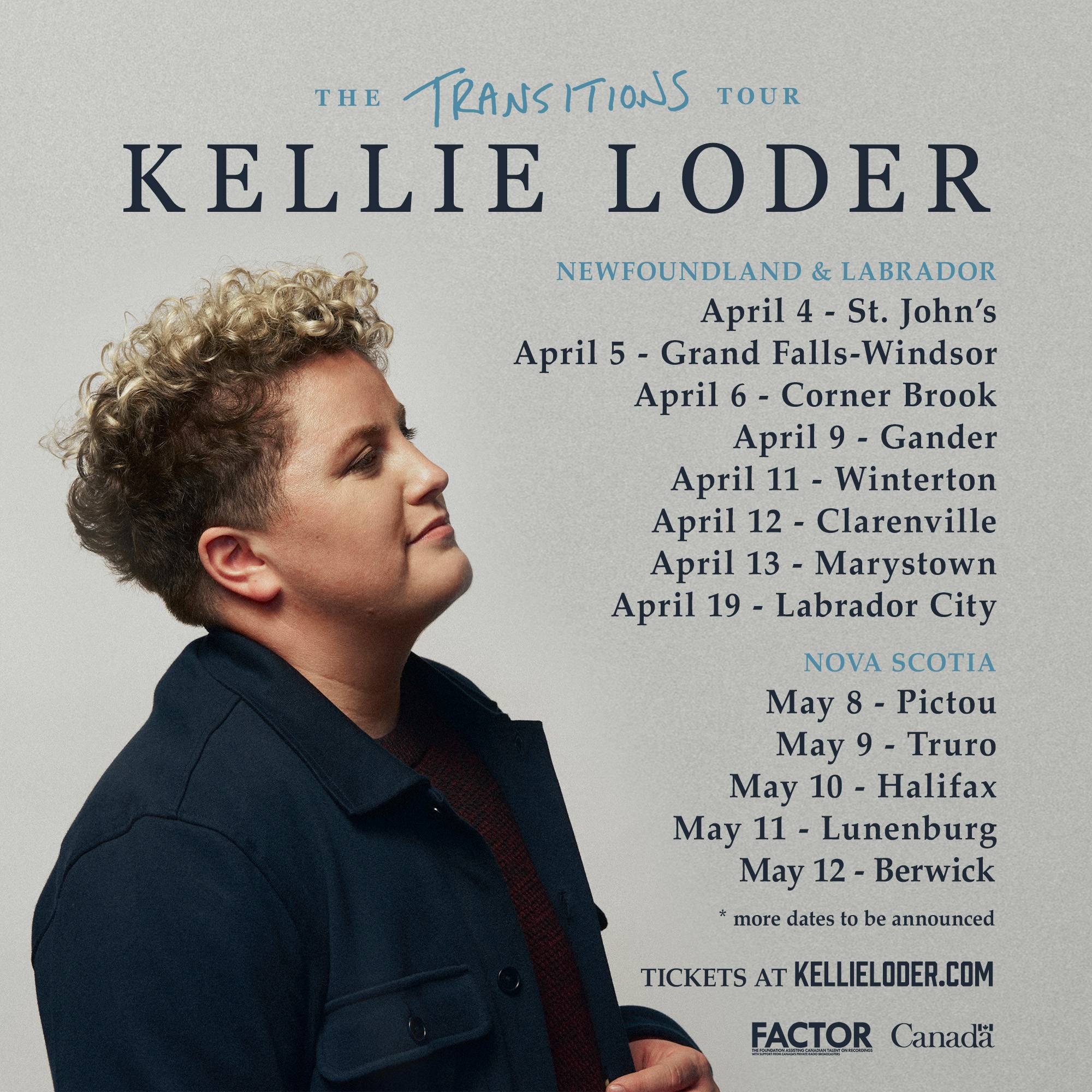 Kellie Loder 2024 “Transitions” Tour poster