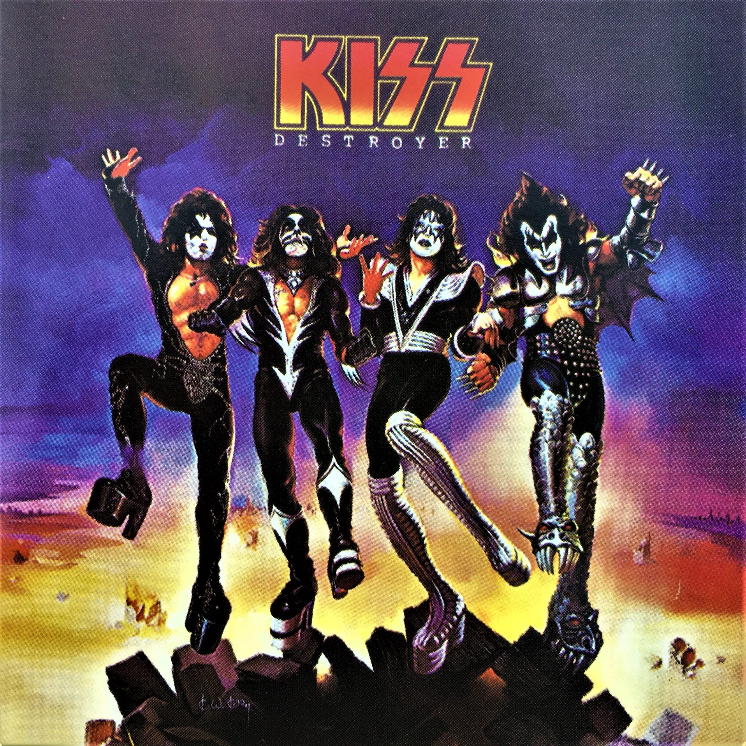 Retro Style Metal Sign Kiss "Destroyer"