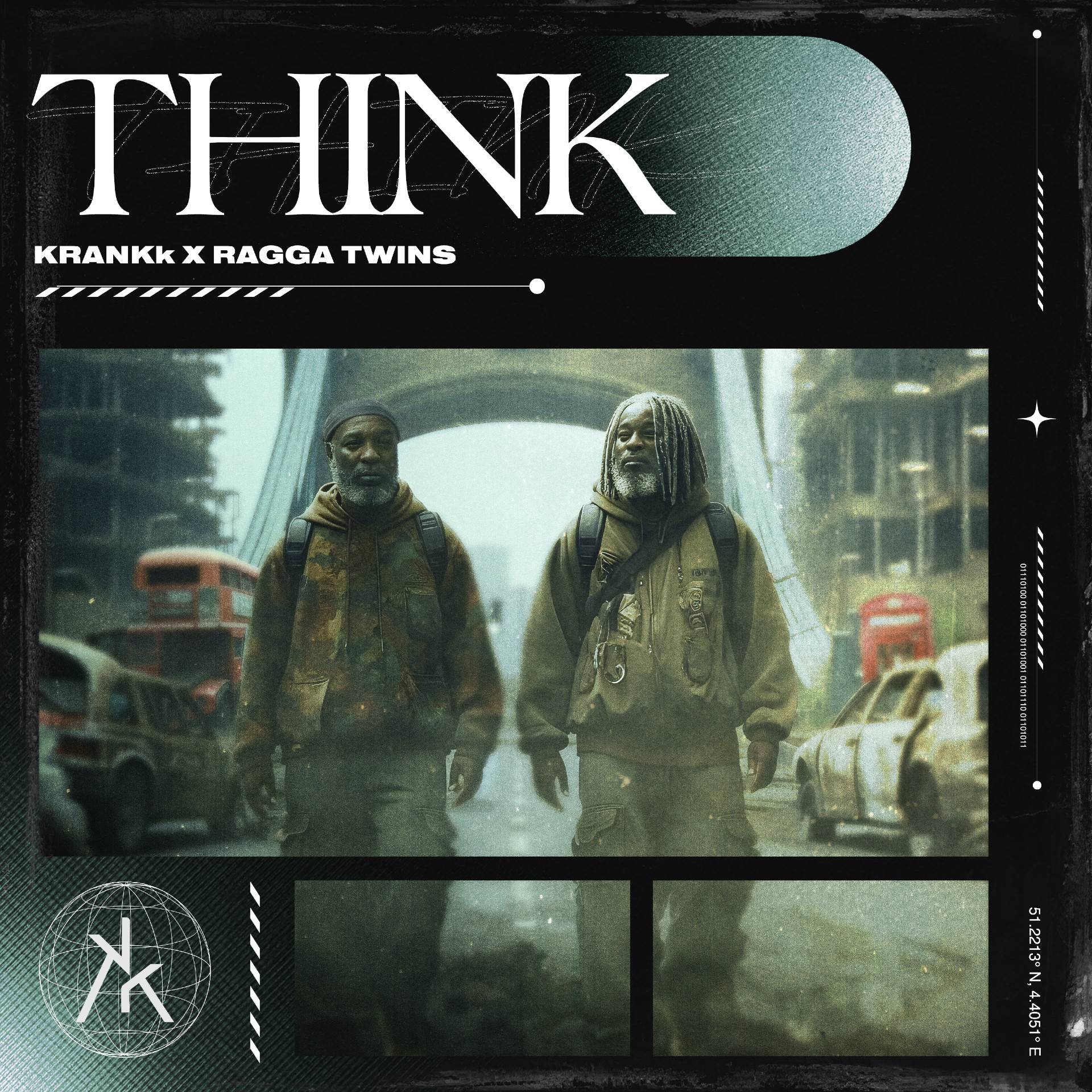 KRANKk x Ragga Twins “THINK” single artwork