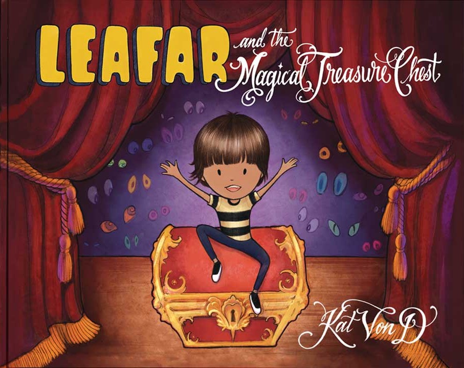 Artwork for the book “Leafar and the Magical Treasure Chest” by Kat Von D