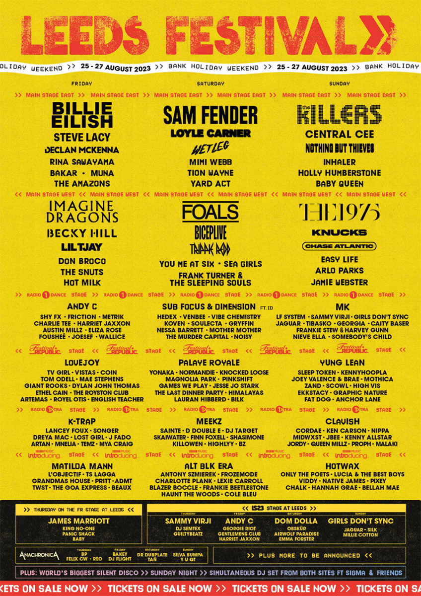 Leeds Festival 2023 Poster