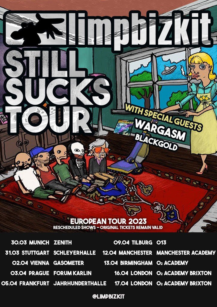 Artwork for Limp Bizkit’s ‘Still Sucks’ 2023 Tour