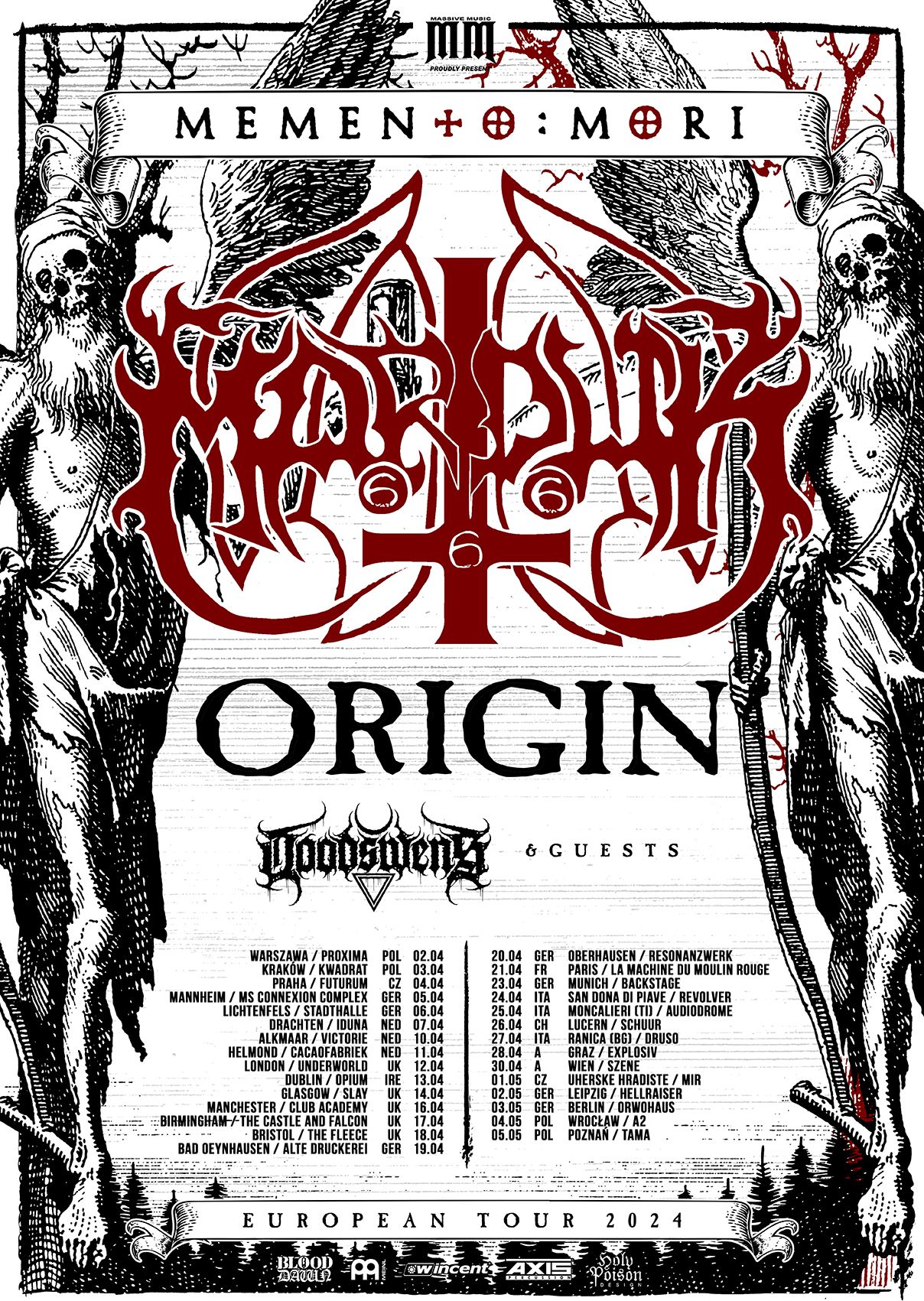 Marduk “Memento Mori Tour” poster