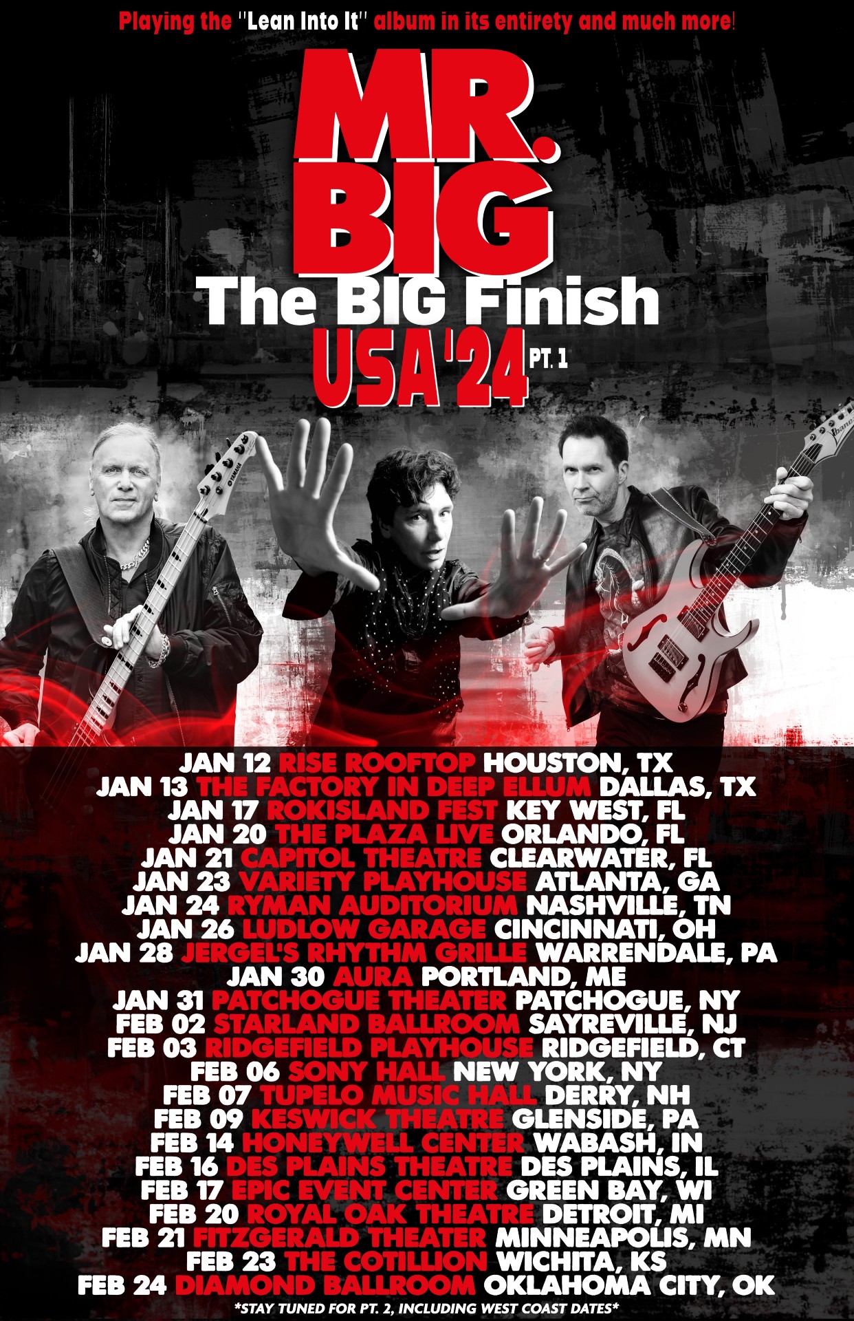Mr. Big “The Big Finish” tour poster
