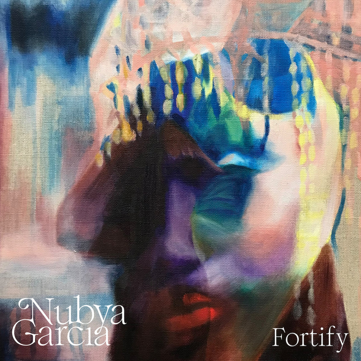 Nubya Garcia “Fortify” single artwork, by Annis Harrison