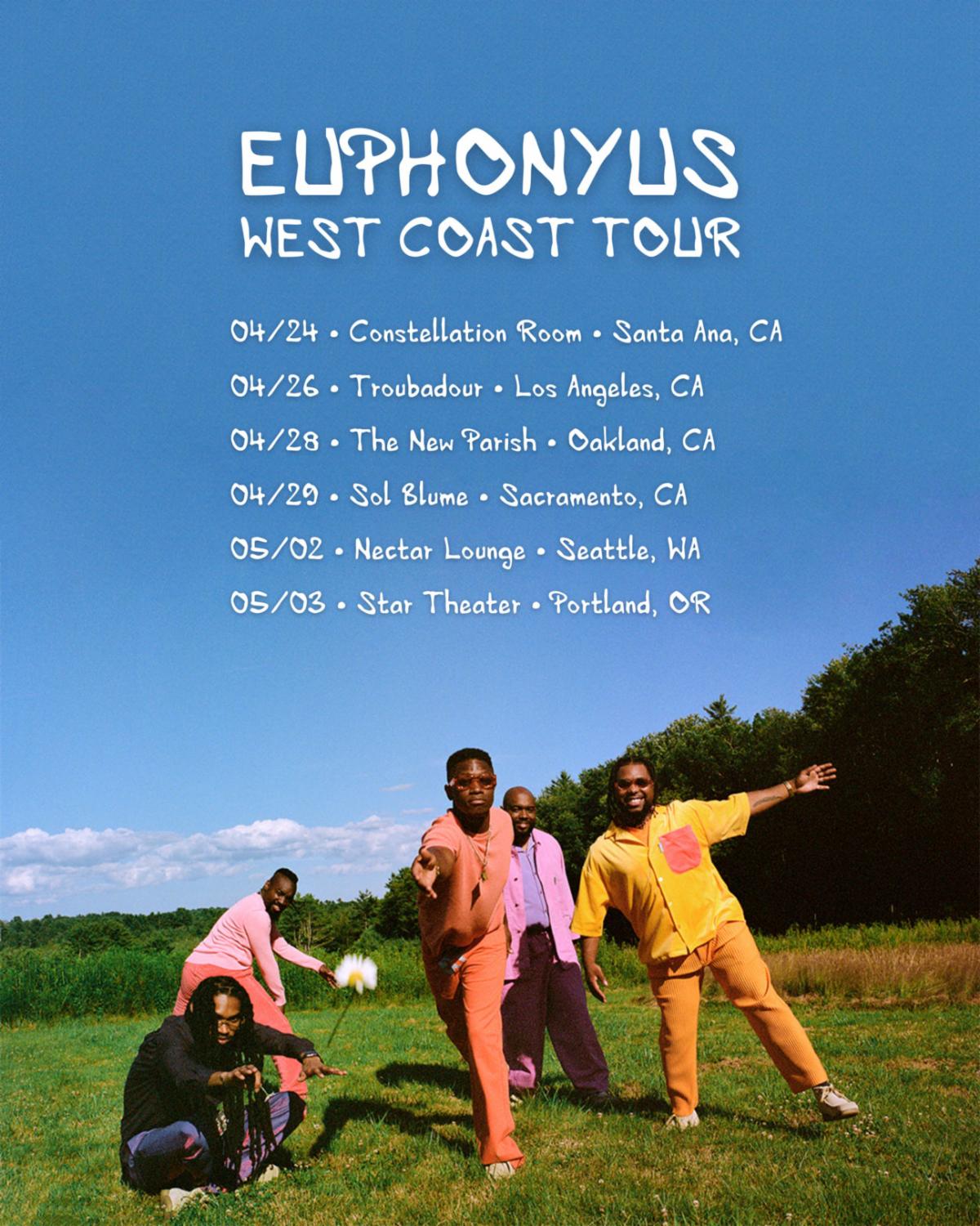 Phony Ppl ‘Euphonyus’ West Coast tour poster