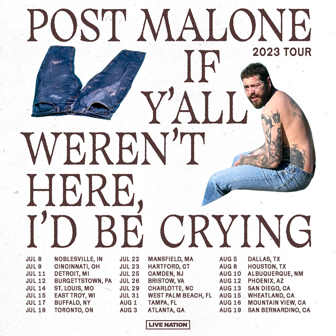 Post Malone 2023 tour poster