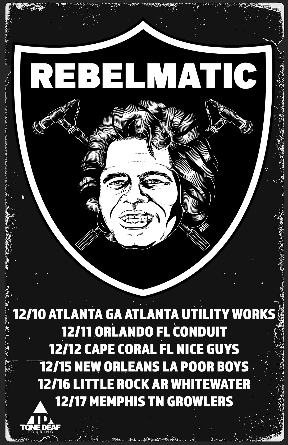 RebelMatic 2023 tour flyer
