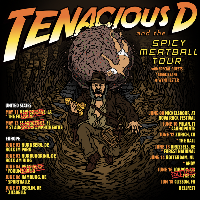 Tenacious D “And The Spicy Meatball Tour” poster.