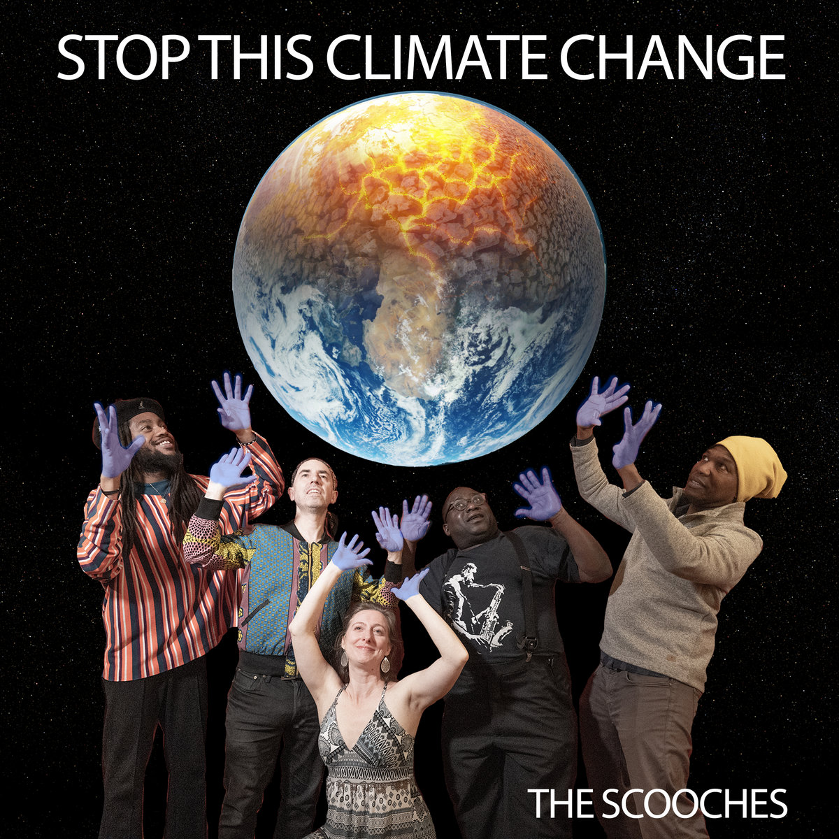 The Scooches “Stop This Climate Change” single artwork