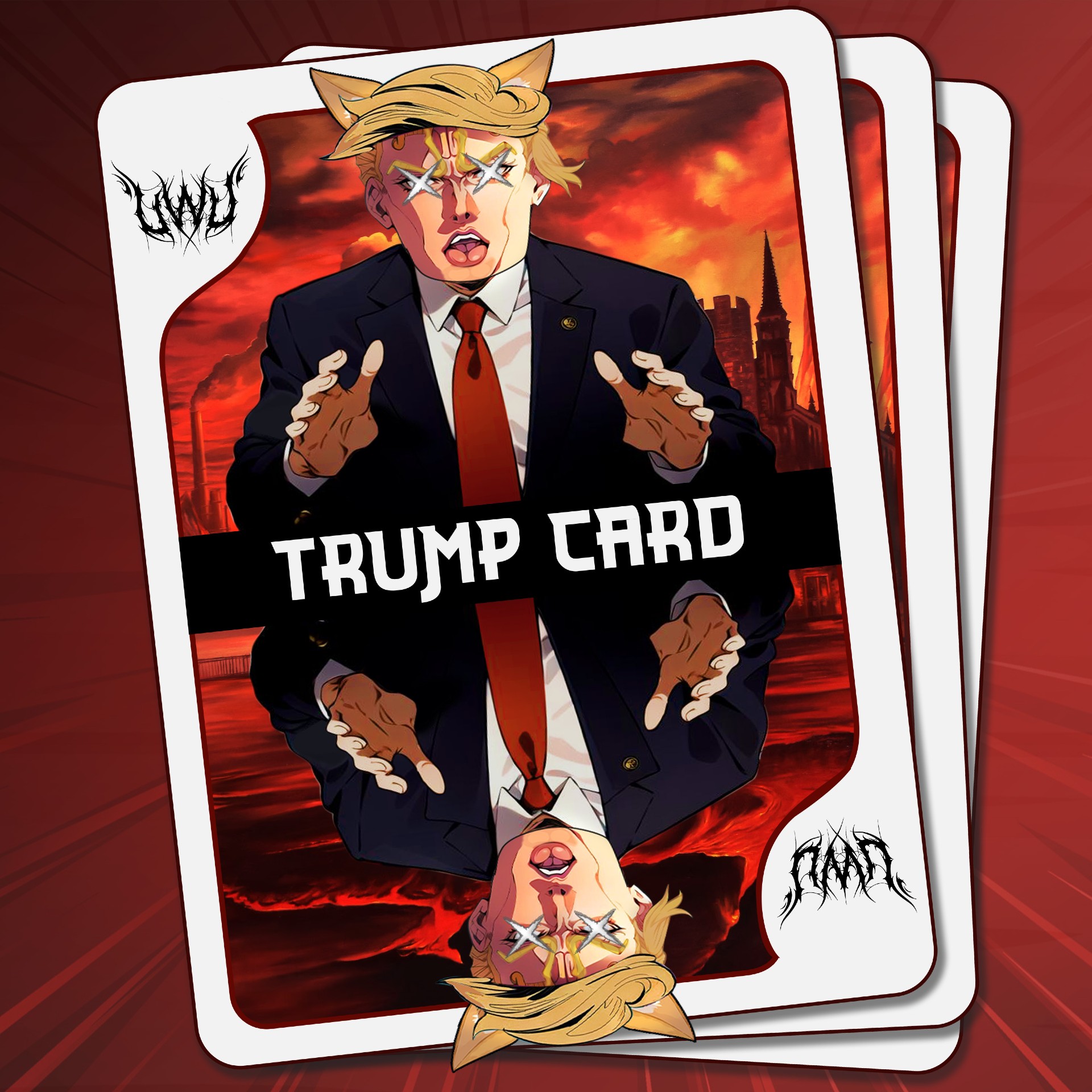 Unhealthy While Unhinged “Trump Card” single artwork