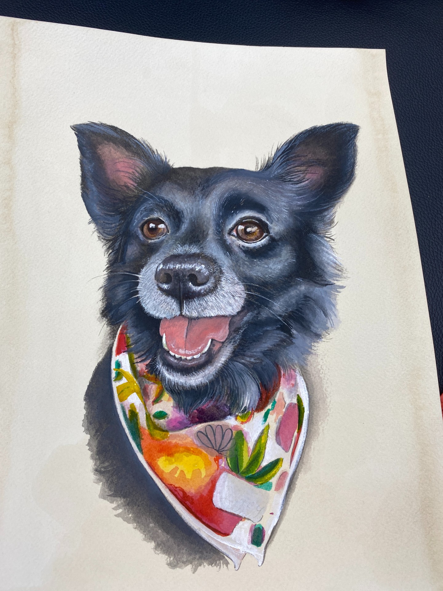 Vincent Fiorello, portrait of his dog