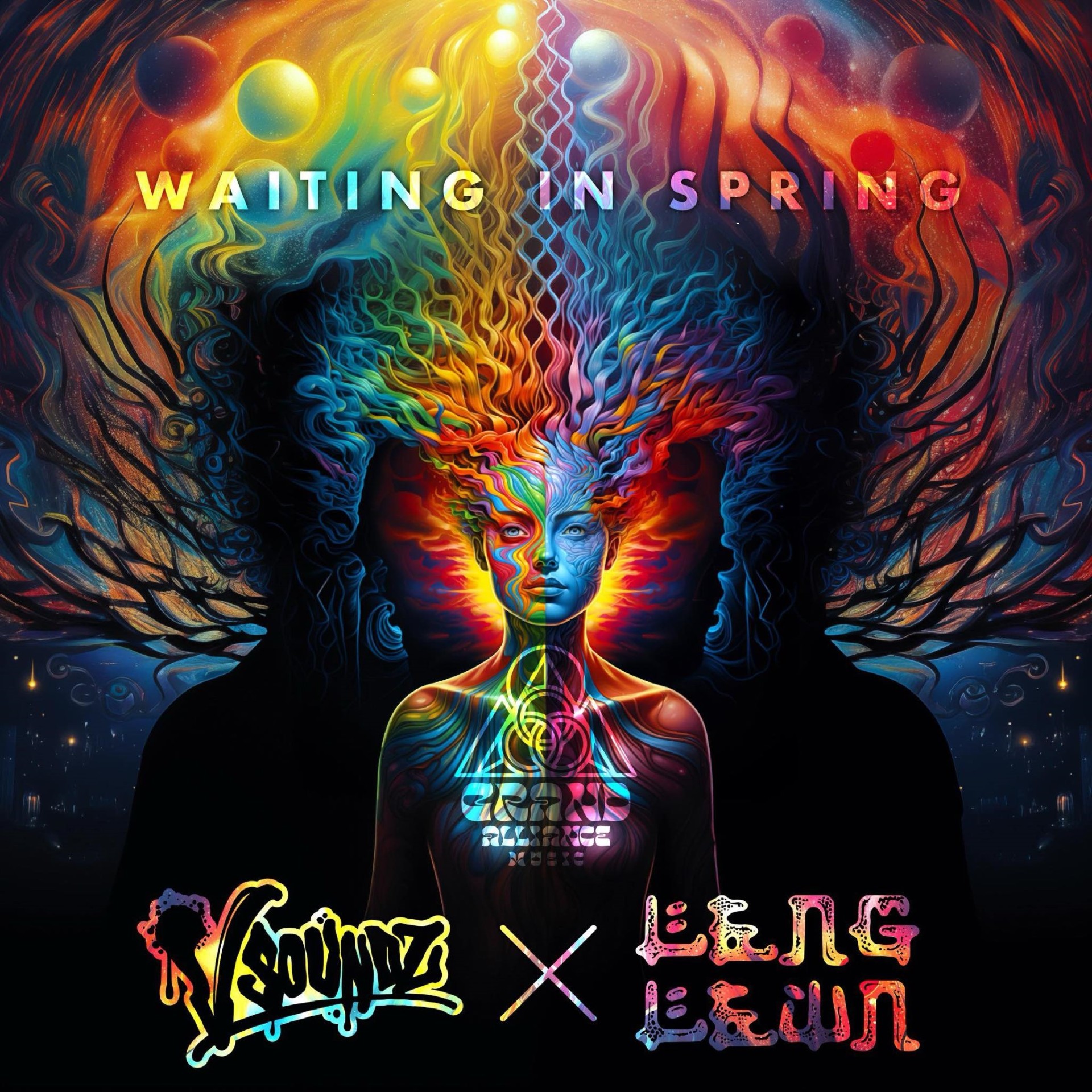 Vsoundz x Leng Lewn “Waiting In Spring” single artwork