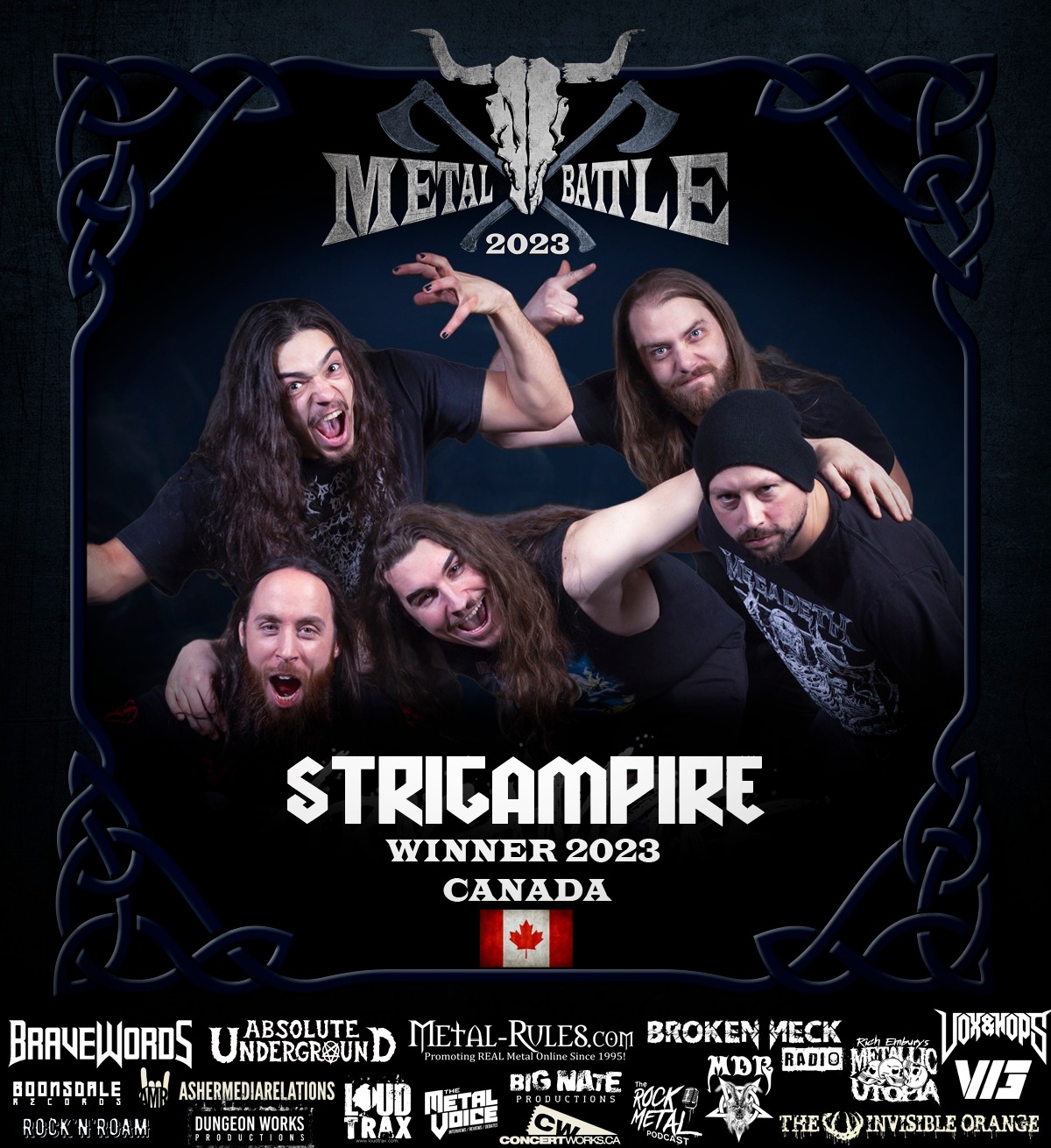 Wacken Metal Battle Canada 2023 winner Strigampire